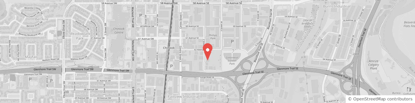 Map of Phoenix Fence Calgary at 6204 2nd Street SE, Calgary