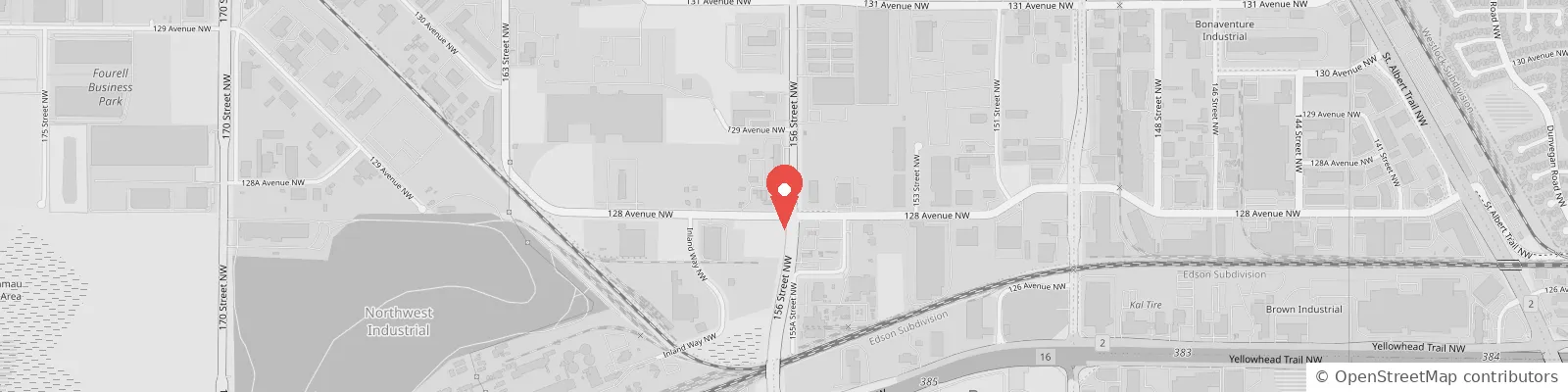 Map of Phoenix Fence Edmonton at 12816 156 Street NW, Edmonton