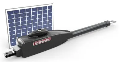 LiftMaster LA412XL solar powered swing gate operator with solar panel