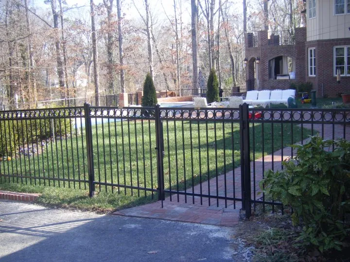 Residential ornamental swing gate