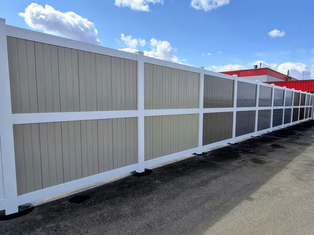Composite privacy fence at the yard corner, Home Hardware