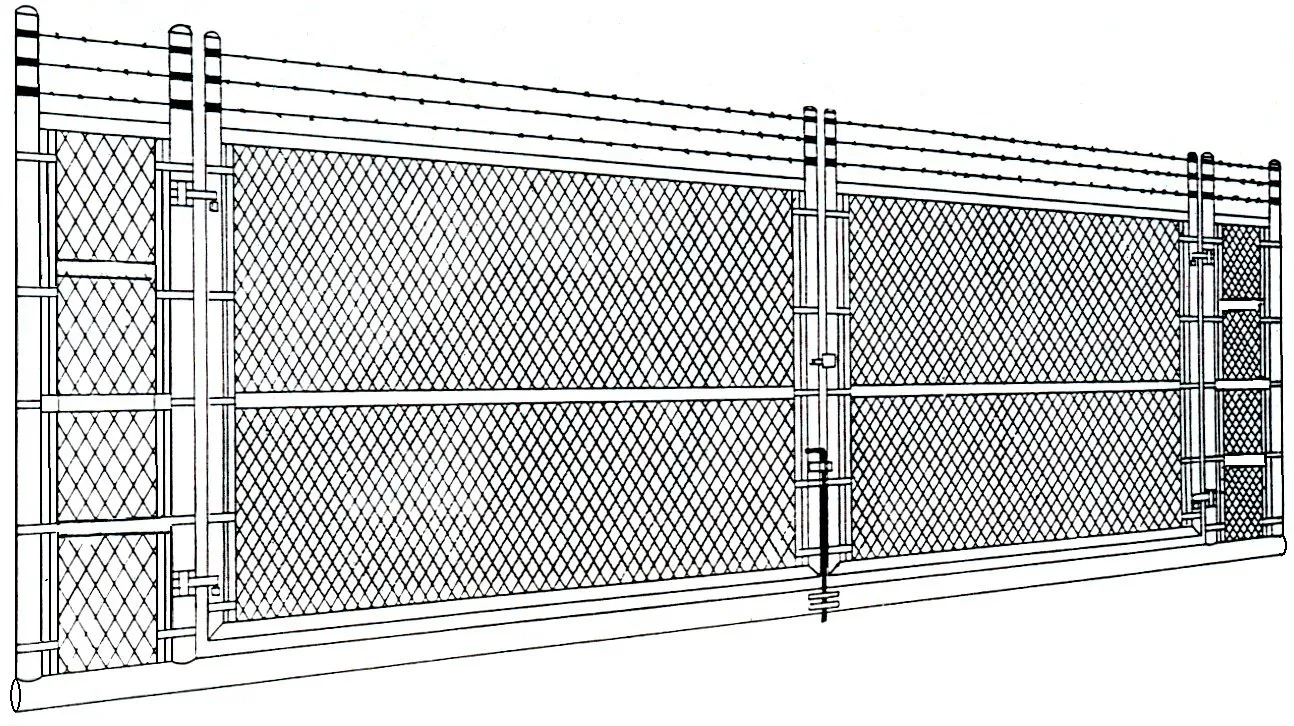 Modular portable fence panel drawing