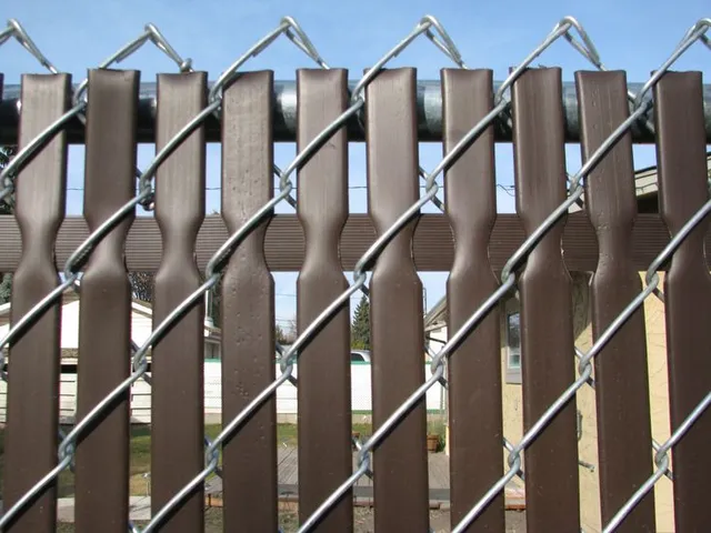 Top Locking privacy slats, brown