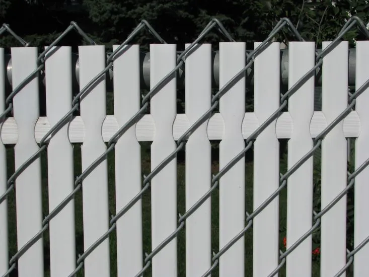 White Top Locking privacy slats