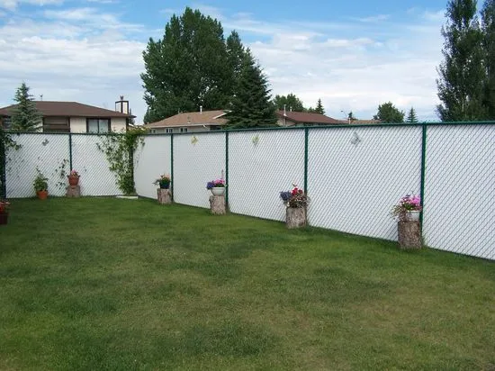 Privacy slats in chain link