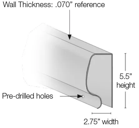 Safety Top Cap profile drawing
