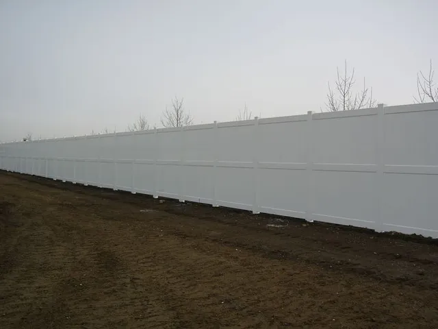 Commercial vinyl fence