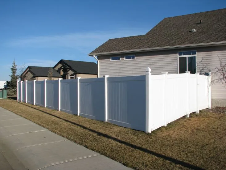 Sentry full privacy vinyl fence fabricated by Phoenix Fence